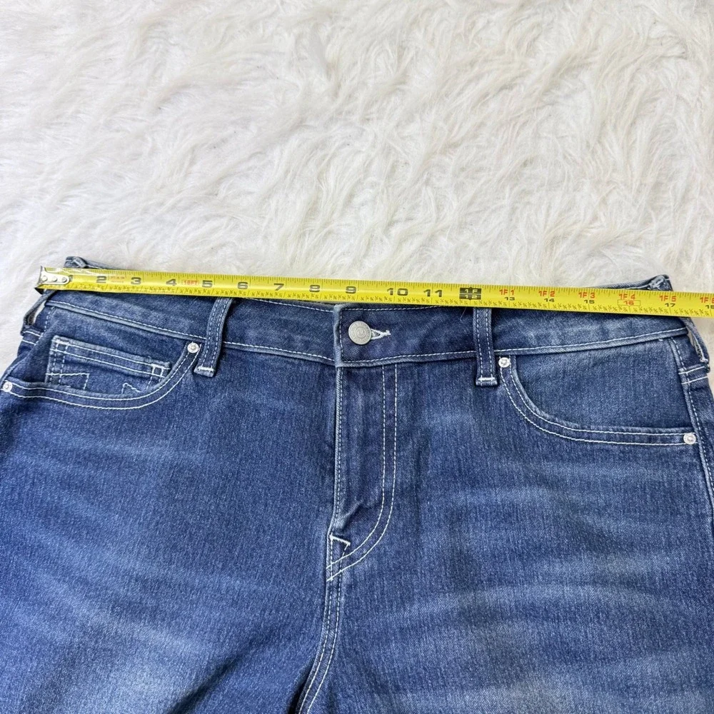 True Religion Bobbi Low Slung Baggy Jeans Mens 30 Dark Wash Wide Leg Y2K Denim